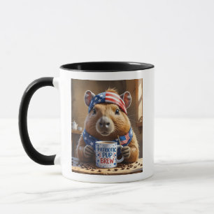 Patriotic Rodent Tasse - Funny 'Merica Brew Capyba