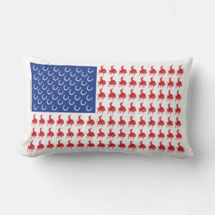 Patriotic Rodeo Cowboy Lendenkissen