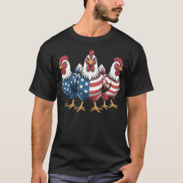 Patriotic Rooster American Flag 4. Juli Bauer T T-Shirt