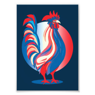 Patriotic Rooster Fotodruck