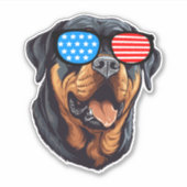 Patriotic Rottweiler Aufkleber (Vorderseite)