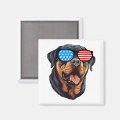 Patriotic Rottweiler Magnet (Vorderseite/Rückseite)