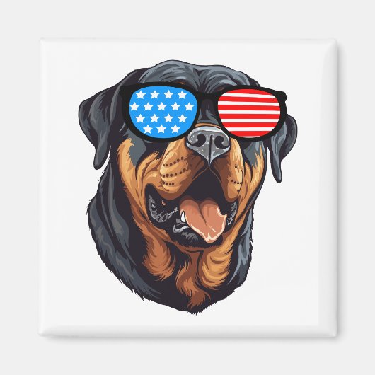 Patriotic Rottweiler Magnet (Vorne)