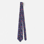 Patriotic Rottweiler Pattern Neck Tie Krawatte (Vorderseite)
