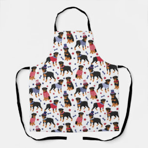 Patriotic Rottweiler Pattern Schürze