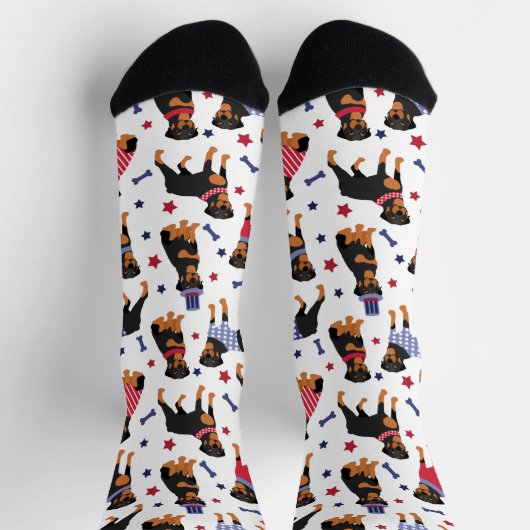 Patriotic Rottweiler Socks Socken (Oben)