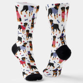 Patriotic Rottweiler Socks Socken (Gewinkelt)