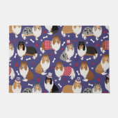 Patriotic Rough Collie Pattern Fußmatte (Vorderseite)