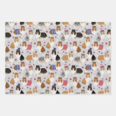 Patriotic Rough Collie Pattern Geschenkpapier Set (Vorderseite 3)