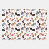 Patriotic Rough Collie Pattern Geschenkpapier Set (Vorderseite 2)