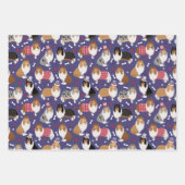 Patriotic Rough Collie Pattern Geschenkpapier Set (Vorderseite)