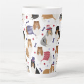 Patriotic Rough Collie Pattern Milchtasse (Vorderseite)
