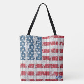 *~* Patriotic Rustic Barnwood USA Flag Tasche (Rückseite)
