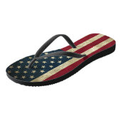 Patriotic Rustic Red White & Blue American Flag Badesandalen (Schrägansicht)