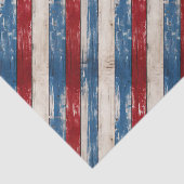 Patriotic Rustic Wood Planks Seidenpapier (Ausschnitt)
