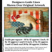 Patriotic Rustikales Bauernhaus Rooster DB8R Decou Seidenpapier