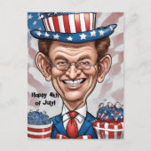 Patriotic Salute Feiertagspostkarte (Vorderseite)