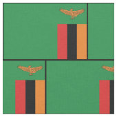 Patriotic Sambia Flag Black Border Stoff (Nahaufnahme)