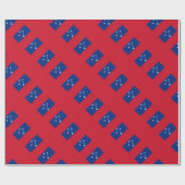 Patriotic Samoa Island Fahne Geschenkpapier (Flach)