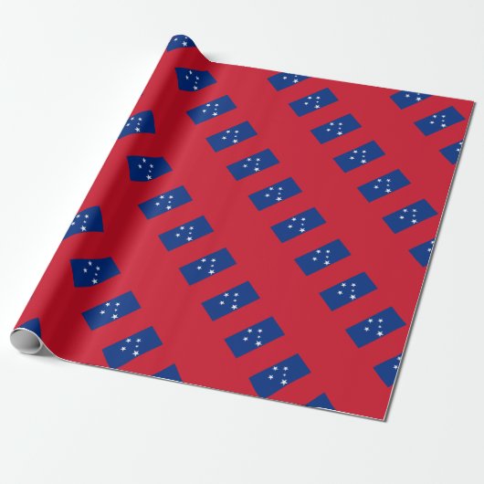 Patriotic Samoa Island Fahne Geschenkpapier (Ungerollt)