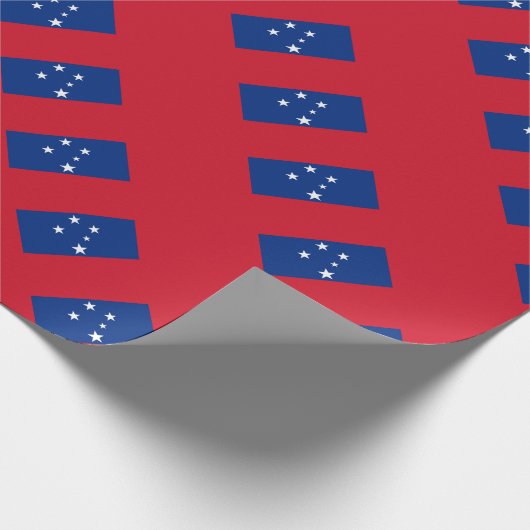 Patriotic Samoa Island Fahne Geschenkpapier (Ecke)