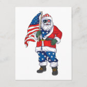 Patriotic Santa American Weihnachten 4. Juli San Begleitkarte (Rückseite)