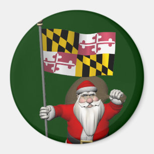 Patriotic Santa Claus besucht Maryland Magnet