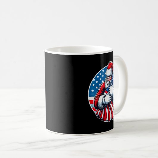 Patriotic Santa Claus For Men Women Usa Flag Chris Kaffeetasse (VorderseiteRechts)