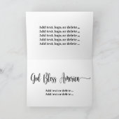 Patriotic Santa God Bless America Version Karte (Innenseite)