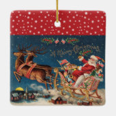 Patriotic Santa Keramikornament (Rückseite)