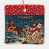 Patriotic Santa Keramikornament (Vorderseite)