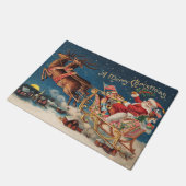 Patriotic Santa Merry Christmas Doormat Fußmatte (Schrägansicht)