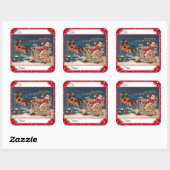 Patriotic Santa Merry Weihnachtsgeschenke Stickers (Blatt)
