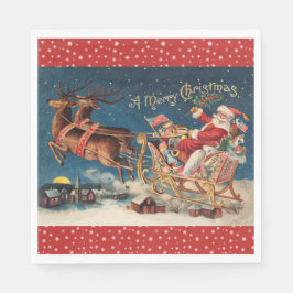 Patriotic Santa Serviette