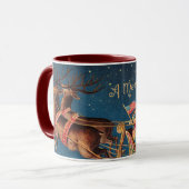 Patriotic Santa Small Frohe Weihnachts-Tasse Tasse (Vorderseite Links)