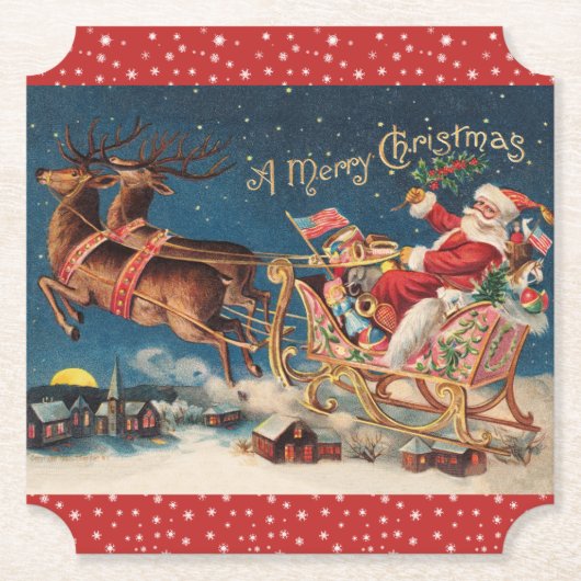 Patriotic Santa Untersetzer (Vorderseite)