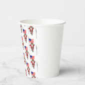 Patriotic Santa Visiting USA Pappbecher (Links)