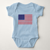 Patriotic Sasquatch Bigfoot Baby Strampler (Vorderseite)