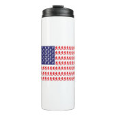 Patriotic Sasquatch Thermosbecher (Vorderseite)
