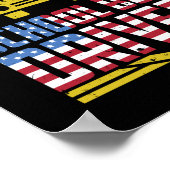 Patriotic School Bus Driver American Flag Poster (Ecke)