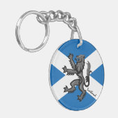Patriotic Schottland, Scottish Flag & Rampant Schlüsselanhänger (Vorderseite links)