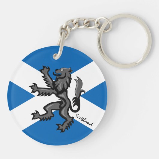 Patriotic Schottland, Scottish Flag & Rampant Schlüsselanhänger (Rückseite)