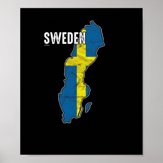 Patriotic Schweden Flagge Schwedischer Nationalism Poster (Vorne)