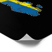 Patriotic Schweden Flagge Schwedischer Nationalism Poster (Ecke)