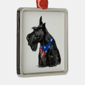 Patriotic Scottie Ornament (Rechts)