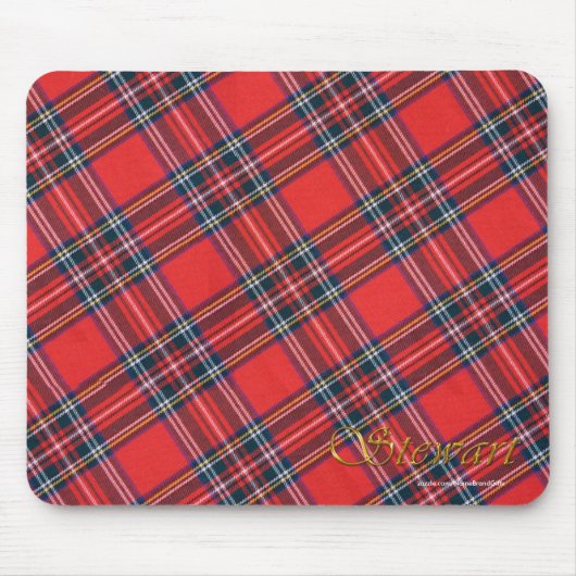 Patriotic Scottish Royal Clan Stewart Kariert Tart Mousepad (Vorne)