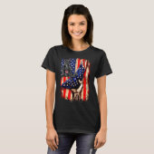 Patriotic Scottish Terrier American Flag Dog T-Shirt (Vorne ganz)