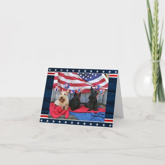 Patriotic Scotts Note Card Karte (Vorderseite)