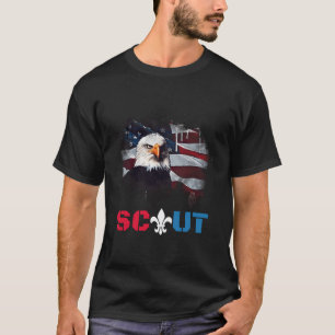 Patriotic Scout Boy Girl Scouting Lover Us Flag Ea T-Shirt