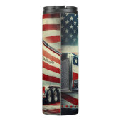 Patriotic Semi-Truck mit USA Flag Monogram Thermosbecher (Rückseite)